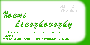 noemi lieszkovszky business card